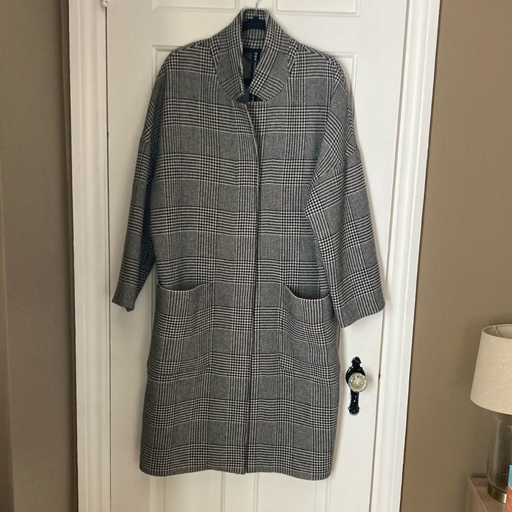 All Saints Teya Check Coat size Large